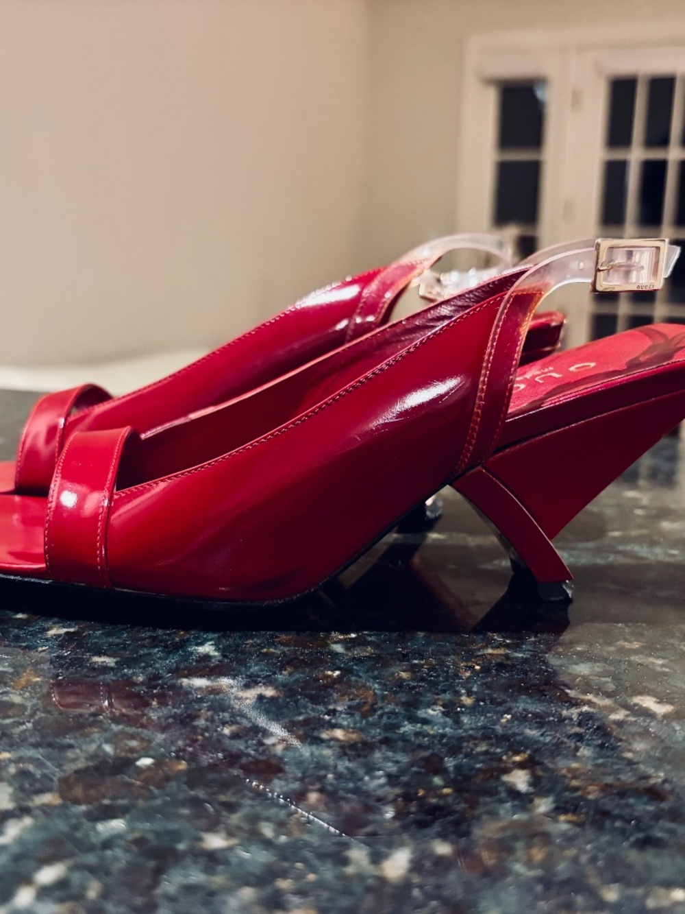 GUCCI⎻Lipstick Red Slingbacks, US 5 (EU 34.5) - Picture 3 of 8
